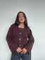 SWEATER ÁMBAR CAFÉ - CHALECO DE ALGODÓN CÁRDIGAN MANGAS ANCHAS