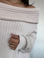 (PRE-VENTA) SWEATER LINA CRUDO - CHALECO DE ALGODÓN OFF SHOULDER OVERSIZE