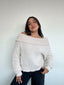 (PRE-VENTA) SWEATER LINA CRUDO - CHALECO DE ALGODÓN OFF SHOULDER OVERSIZE