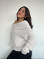 (PRE-VENTA) SWEATER LINA CRUDO - CHALECO DE ALGODÓN OFF SHOULDER OVERSIZE
