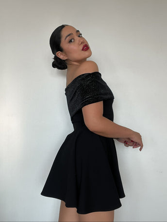 VESTIDO BELLA NEGRO BRILLO