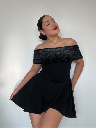 VESTIDO BELLA NEGRO BRILLO
