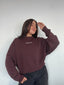 (PRE-VENTA) SWEATER KADENCLUB CAFÉ - CHALECO DE ALGODÓN OVERSIZE BORDADO