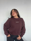 (PRE-VENTA) SWEATER KADENCLUB CAFÉ - CHALECO DE ALGODÓN OVERSIZE BORDADO