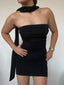 VESTIDO STRAPLESS NEGRO