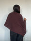 SWEATER CHARLOTTE CAFÉ - PONCHO ASIMÉTRICO MANTA DE ALGODÓN