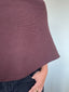 SWEATER CHARLOTTE CAFÉ - PONCHO ASIMÉTRICO MANTA DE ALGODÓN