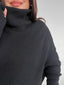 SWEATER CELINE NEGRO - CHALECO DE ALGODÓN TIPO PONCHO CON MANGAS