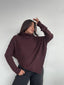 (PRE-VENTA) SWEATER CELINE CAFÉ - CHALECO DE ALGODÓN TIPO PONCHO CON MANGAS