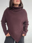 (PRE-VENTA) SWEATER CELINE CAFÉ - CHALECO DE ALGODÓN TIPO PONCHO CON MANGAS