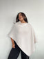 SWEATER CHARLOTTE  CRUDO - PONCHO ASIMÉTRICO MANTA DE ALGODÓN