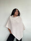 SWEATER CHARLOTTE  CRUDO - PONCHO ASIMÉTRICO MANTA DE ALGODÓN
