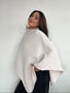 SWEATER CHARLOTTE  CRUDO - PONCHO ASIMÉTRICO MANTA DE ALGODÓN