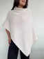 SWEATER CHARLOTTE  CRUDO - PONCHO ASIMÉTRICO MANTA DE ALGODÓN