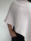 SWEATER CHARLOTTE  CRUDO - PONCHO ASIMÉTRICO MANTA DE ALGODÓN