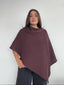 SWEATER CHARLOTTE CAFÉ - PONCHO ASIMÉTRICO MANTA DE ALGODÓN