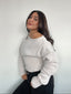 (PRE-VENTA) SWEATER REGINA CRUDO - CHALECO DE ALGODÓN CUELLO ANCHO Y PRETINA ALTA