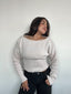 (PRE-VENTA) SWEATER REGINA CRUDO - CHALECO DE ALGODÓN CUELLO ANCHO Y PRETINA ALTA