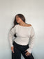 (PRE-VENTA) SWEATER REGINA CRUDO - CHALECO DE ALGODÓN CUELLO ANCHO Y PRETINA ALTA