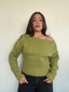 [PRE-VENTA] SWEATER REGINA VERDE - CHALECO DE ALGODÓN CUELLO ANCHO Y PRETINA ALTA