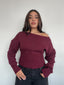 SWEATER REGINA BURDEO - CHALECO DE ALGODÓN CUELLO ANCHO Y PRETINA ALTA