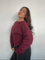 (PRE-VENTA) SWEATER REGINA BURDEO - CHALECO DE ALGODÓN CUELLO ANCHO Y PRETINA ALTA