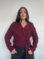 [PRE-VENTA] SWEATER KIMMIE BURDEO - CHALECO DE ALGODÓN CRUZADO CON AMARRAS