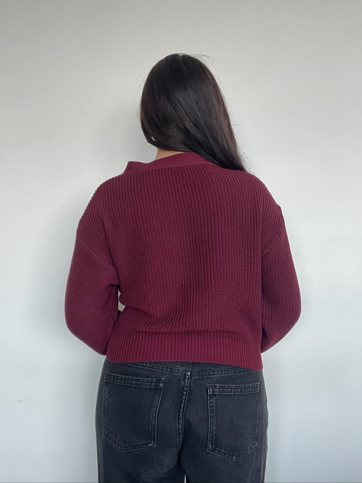 SWEATER KIMMIE BURDEO - CHALECO DE ALGODÓN CRUZADO CON AMARRAS