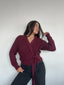 SWEATER KIMMIE BURDEO - CHALECO DE ALGODÓN CRUZADO CON AMARRAS
