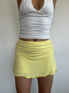 FALDA SHORT VICTORIA AMARILLA