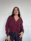 SWEATER KIMMIE BURDEO - CHALECO DE ALGODÓN CRUZADO CON AMARRAS