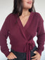 SWEATER KIMMIE BURDEO - CHALECO DE ALGODÓN CRUZADO CON AMARRAS