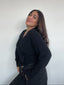 (PRE-VENTA) SWEATER KIMMIE NEGRO - CHALECO DE ALGODÓN CRUZADO CON AMARRAS