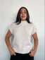 [PRE-VENTA] SWEATER HANNAH CRUDO - CHALECO DE ALGODÓN DE CUELLO ALTO