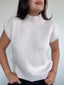 [PRE-VENTA] SWEATER HANNAH CRUDO - CHALECO DE ALGODÓN DE CUELLO ALTO