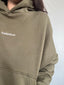 POLERÓN HOODIE VERDE - OVERSIZE CON GORRO LOGO Y ESPALDA BORDADO