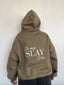 POLERÓN HOODIE VERDE - OVERSIZE CON GORRO LOGO Y ESPALDA BORDADO