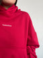 POLERÓN HOODIE ROJO - OVERSIZE CON GORRO LOGO Y ESPALDA BORDADO