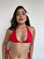 TOP DE BIKINI COPACABANA ROJO TRIANGULO AJUSTABLE