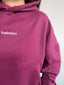 POLERÓN HOODIE BURDEO - OVERSIZE CON GORRO LOGO Y ESPALDA BORDADO