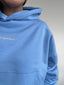 POLERÓN HOODIE CELESTE - OVERSIZE CON GORRO LOGO Y ESPALDA BORDADO