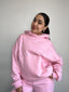 POLERÓN OVERSIZE CON GORRO - ROSADO