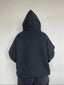 POLERÓN HOODIE NEGRO - OVERSIZE CON GORRO LOGO BORDADO