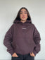 POLERÓN HOODIE CAFÉ - OVERSIZE CON GORRO LOGO BORDADO