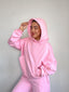 POLERÓN OVERSIZE CON GORRO - ROSADO