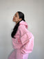 POLERÓN OVERSIZE CON GORRO - ROSADO