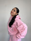 POLERÓN OVERSIZE CON GORRO - ROSADO