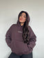 POLERÓN HOODIE CAFÉ - OVERSIZE CON GORRO LOGO BORDADO