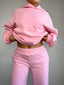 CONJUNTO POLERÓN OVERSIZE & PANTALÓN RECTO - ROSADO