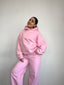 CONJUNTO POLERÓN OVERSIZE & PANTALÓN RECTO - ROSADO